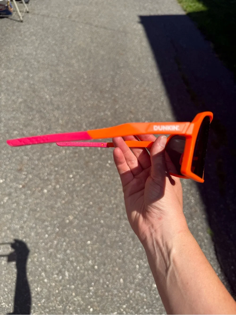 Dunkin' Orange Mirrored Shield Sunglasses